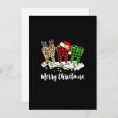 Frohe Weihnachtszahnärzte Zähne Weihnachtsmannmütz Einladung (Vorne/Hinten)