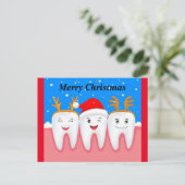 Frohe Weihnachtszähne Feiertagspostkarte (Stehend Vorderseite)