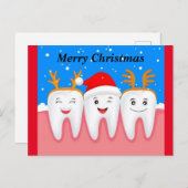 Frohe Weihnachtszähne Feiertagspostkarte (Vorne/Hinten)