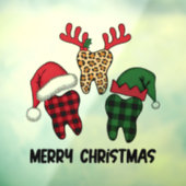 Frohe Weihnachtszähne Fensteraufkleber (Blatt 3)