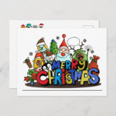 Frohe Weihnachtszeichen Feiertagspostkarte (Vorne/Hinten)