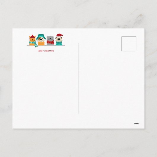 Frohe Weihnachtszeichen Feiertagspostkarte (Rückseite)