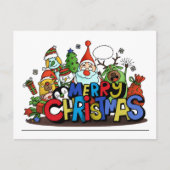 Frohe Weihnachtszeichen Feiertagspostkarte (Vorderseite)