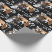 Frohe Weihnachtszeit-Beagle Geschenkpapier (Ecke)