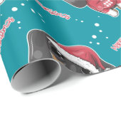 Frohe Weihnachtszeit-Dackel Geschenkpapier (Rolleneckpunkt)