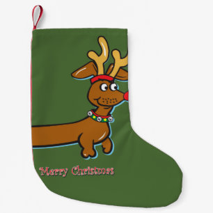 Frohe Weihnachtszeit-Dackel Kleiner Weihnachtsstrumpf