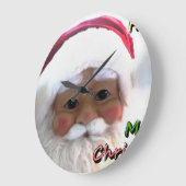 Frohe Weihnachtszeit Große Wanduhr (Winkel)