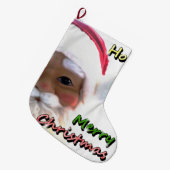 Frohe Weihnachtszeit Großer Weihnachtsstrumpf (Vorderansicht (hängend))