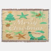 Frohe Weihnachtszeit Grün Decke (Vorderseite)