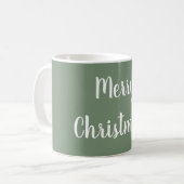 Frohe Weihnachtszeit Grüne Typografie Festival Kaffeetasse (Vorderseite Links)