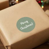 Frohe Weihnachtszeit Grüne Typografie Festival Runder Aufkleber