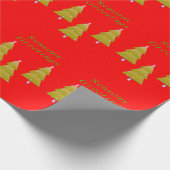 Frohe Weihnachtszeit Grüße Papier Wrapping Geschenkpapier (Ecke)