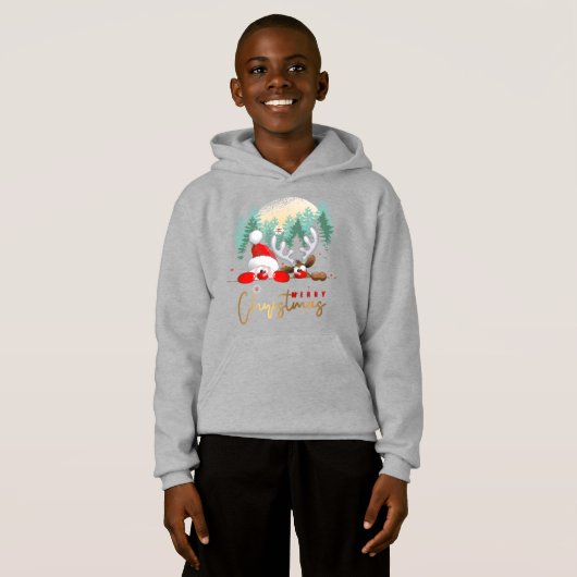 Frohe Weihnachtszeit | Kids Pullover Hoodie (Vorne ganz)