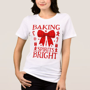 Frohe Weihnachtszeit Rot kariert Weihnachten Tri-Blend Shirt