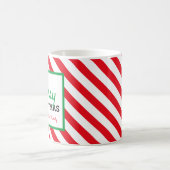 Frohe Weihnachtszeit Tasse Candy Cane und Ihr Name (Mittel)