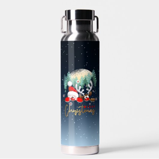 Frohe Weihnachtszeit | Wasserflasche Trinkflasche (Vorne)