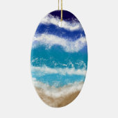 Frohe Weihnachtszeit | Weihnachten im Meer Keramik Ornament (Rechts)