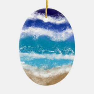 Frohe Weihnachtszeit Weihnachten im Meer Keramik Ornament