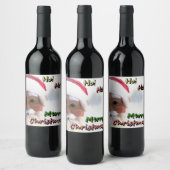 Frohe Weihnachtszeit Weinetikett (Flaschen)