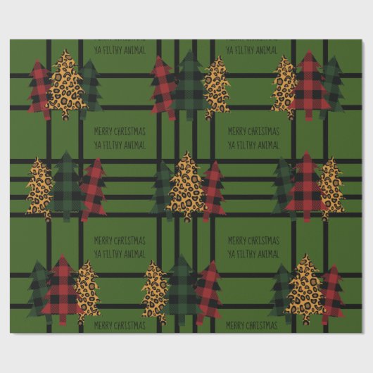 Frohe Weihnachtszeit Ya Filthy Animal Wrapping Pap Geschenkpapier (Flach)