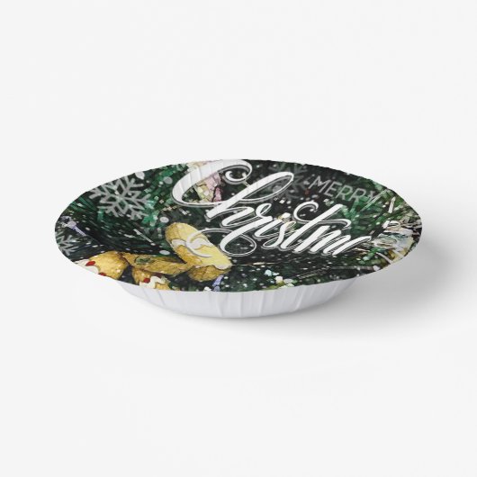 Frohe Weihnachtszeitung Bowls Pappteller (Gewinkelt)