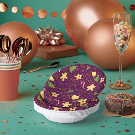 Frohe Weihnachtszeitung Bowls Pappteller (Multi)