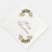 Frohe Weihnachtszeitung Dinner Napkins Serviette (Ecke)