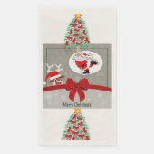 Frohe Weihnachtszeitung Napkin mit Weihnachtsbaum Serviette (Vorderseite)