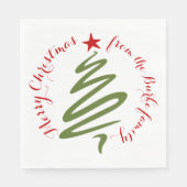 Frohe Weihnachtszeitung Napkin Serviette (Vorderseite)