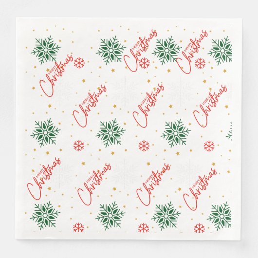 Frohe Weihnachtszeitung Napkin Serviette (Vorderseite)