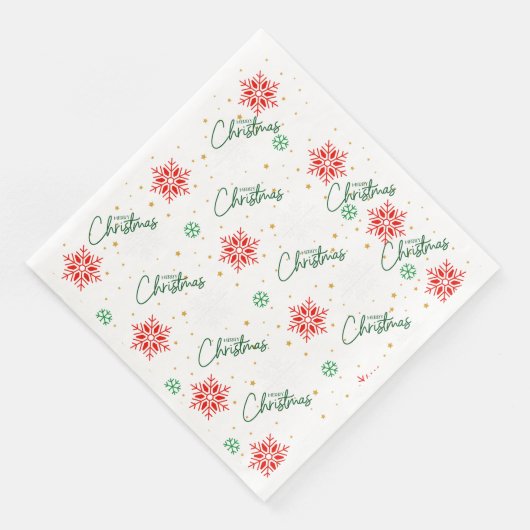 Frohe Weihnachtszeitung Napkin. Serviette (Ecke)