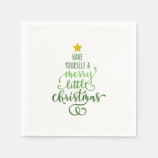 Frohe Weihnachtszeitung Napkins Serviette (Vorderseite)