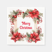 Frohe Weihnachtszeitung Napkins Serviette (Vorderseite)