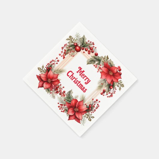 Frohe Weihnachtszeitung Napkins Serviette (Ecke)