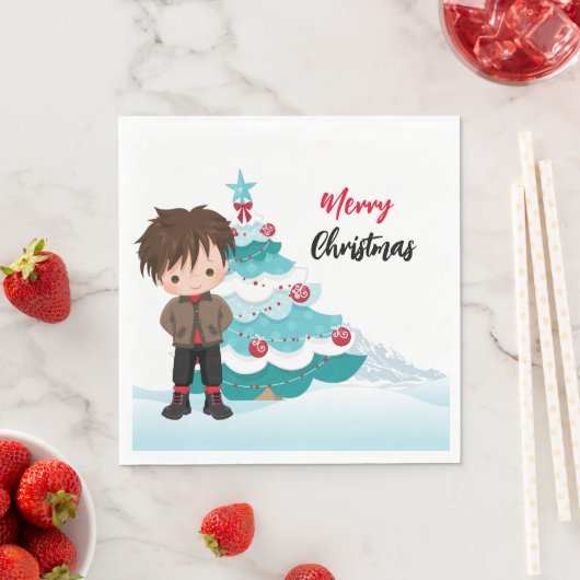 Frohe Weihnachtszeitung Serviette (Beispiel)