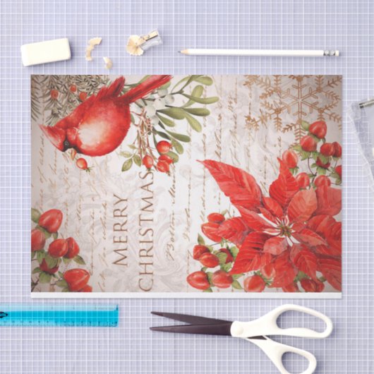 Frohe Weihnachtszettel Seidenpapier (Handwerk)