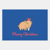 Frohe Weihnachtsziege Geschenkpapier Set (Vorderseite)