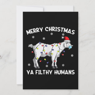 Frohe Weihnachtsziege Gesicht Maske Ziege Santa Save The Date