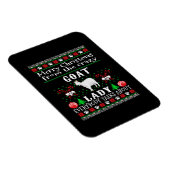 Frohe Weihnachtsziege Lady Ugly Geschenk Magnet (Rechte Seite)