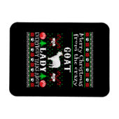 Frohe Weihnachtsziege Lady Ugly Geschenk Magnet (Horizontal)