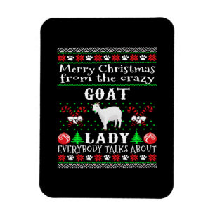 Frohe Weihnachtsziege Lady Ugly Geschenk Magnet