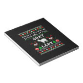 Frohe Weihnachtsziege Lady Ugly Geschenk Notizblock (angewinkelt)