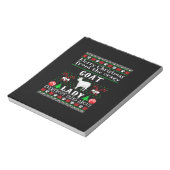 Frohe Weihnachtsziege Lady Ugly Geschenk Notizblock (Rotiert)