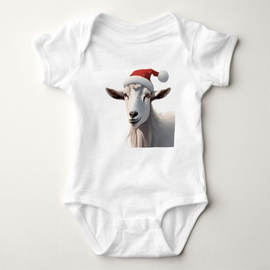 Frohe Weihnachtsziege, Weihnachtsmannmütze, Weihna Baby Strampler (Vorderseite)