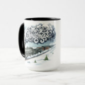 Frohe Weihnachtszug Kaffee Tasse Cup (Vorderseite Links)
