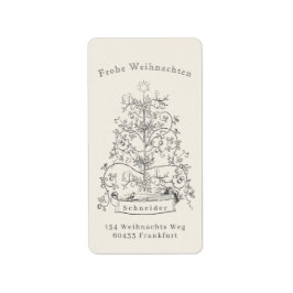 Frohe Weihnacten Adressaufkleber