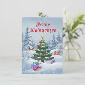 Frohe Weinachten Einladung (Stehend Vorderseite)