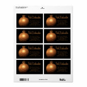 Frohe Weinsieben Golden Ornament (Vorne)