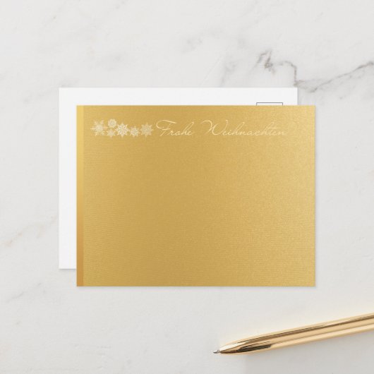 Frohe Weinsieben Merry Christmas Postkarte (Vorderseite/Rückseite Beispiel)