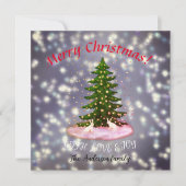 Frohe weiße Weihnachtsbunnies Fichte (Vorderseite)